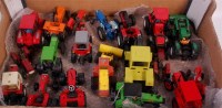 Lot 1273 - 19 assorted Britains and others tractor group...