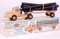 Lot 1950 - French Dinky, 893 Unic Sahara pipe transporter,...