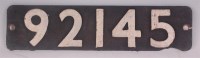 Lot 16 - A smoke box number plate ex class 9F 2-10-0...