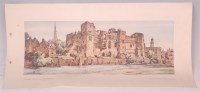 Lot 68 - A railway carriage print 'Newark Castle' by...