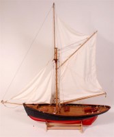 Lot 8 - A wood and GRP hull model of a 1904 Bristol...