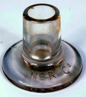 Lot 98 - Glass inkwell from the pre-nationalisation...