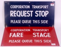 Lot 108 - Corporation Transport white on red Fair Stage...
