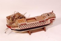 Lot 136 - Large wooden scale model of a 19th century...