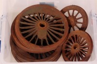 Lot 149 - 4 10½ ins gauge locomotive driving wheels, and...