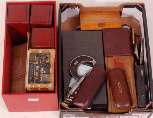 Lot 150 - Collection of micrometers etc, by Moore &...