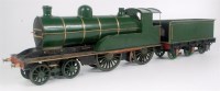 Lot 297 - GI scratch built 4-4-0 loco painted green...