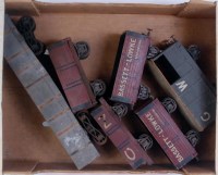 Lot 298 - 6 GI wooden wagons including bogie high sided...