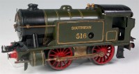 Lot 334 - Hornby 1935-41 SR green clockwork No. 1...