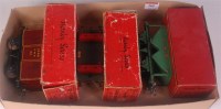 Lot 365 - 3x prewar Hornby LMS wagons including 1933-9...