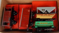 Lot 370 - 5x Hornby 1957-69 No. 50 wagons in orange...