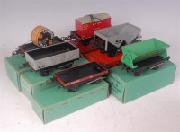 Lot 371 - 6x Hornby 1957-69 No. 50 wagons including low...