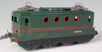 Lot 384 - French Hornby postwar green 2-4-2 SNCF 20v AC...