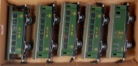 Lot 387 - 5x Swiss Buco SBB CFF green 4 wheel coaches...