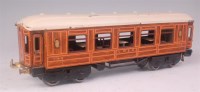 Lot 413 - Bing 1929-32 teak LNER bogie coach No. 2568...