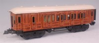 Lot 414 - Bing 1930-32 teak LNER bogie 3rd/brake No....