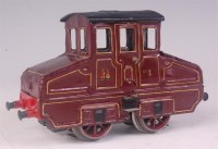 Lot 415 - Unknown maker maroon electric 12v DC 0-4-0...