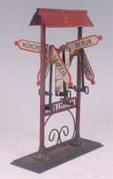 Lot 425 - A German destination indicator board with arms...