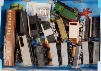 Lot 430 - A large tray of wooden/plastic wagons mostly...