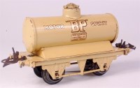 Lot 458 - Hornby 1932-4 BP petrol tank wagon, cream,...