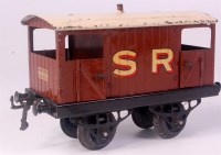 Lot 460 - Hornby 1928-30 SR brake van, lighter brown...