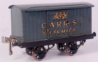 Lot 473 - Hornby 1925-8 Carr's Biscuit van type 2 base...