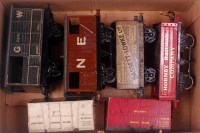 Lot 483 - 4 assorted wagons including Bassett-Lowke GW...