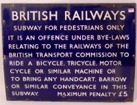 Lot 92 - Circa 1950s British Railway 'Subway for...