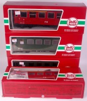 Lot 540 - 2 LGB 34620 green and 2 36640 red bogie...