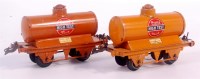 Lot 573 - Hornby 1931-3 orange Pratts petrol tank wagon...