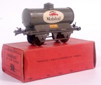 Lot 577 - Hornby 1934-41 grey Mobiloil oil tank wagon...