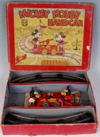 Lot 421 - Wells o' London/Brimtoy Mickey Mouse handcar...