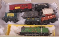 Lot 629 - A Wrenn LNER green 0-6-2 tank engine and 7...