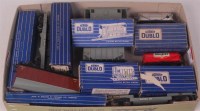 Lot 643 - 7 Hornby Dublo D1 and SD6 wagons in blue...