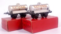 Lot 584 - 2x Hornby 1953-5 silver National Benzole No. 1...