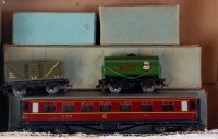 Lot 602 - A Hornby Dublo D3 LMS first/third coach (G-BG),...