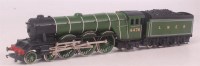 Lot 874 - A Hornby class A3 4-6-2 engine and tender,...