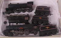 Lot 876 - 3 Triang BR lined black engines and tenders...