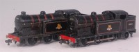 Lot 970 - A pair of Hornby Dublo 3-rail EDL7 gloss black...