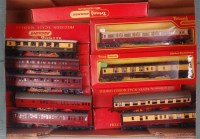 Lot 994 - 10 Triang coaches including 4 maroon suburban,...