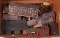 Lot 863 - 6 card and plastic buildings of LMS outline...