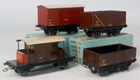 Lot 684 - Hornby Dublo pre-war D1 wagons LMS high sided,...