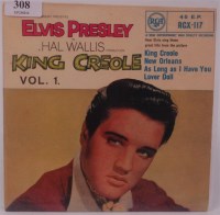 Lot 308 - King Creole Vol 1 RCA RCX 117	Oct 1958...