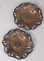 Lot 72 - A pair of Art Nouveau silver bonbon dishes,...
