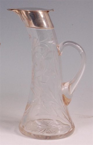 Lot 86 - An early 20th century engraved clear glass...