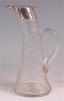 Lot 86 - An early 20th century engraved clear glass...