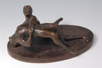 Lot 103 - An early 20th century bronze figure group of...