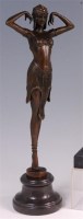 Lot 107 - After Chiparus - Bronze full length standing...