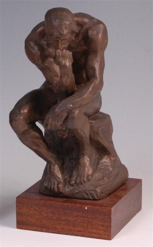 Lot 22 - After Rodin - The Thinker bronzed composition,...