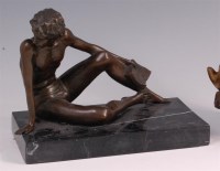 Lot 39 - After Ferdinand Preiss - Bronze figure of a...